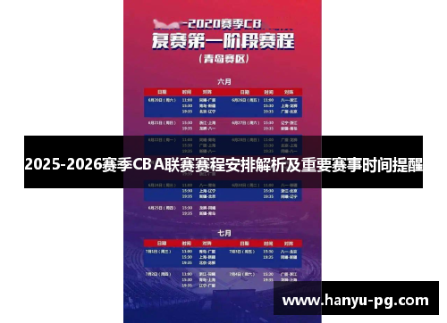 2025-2026赛季CBA联赛赛程安排解析及重要赛事时间提醒 2025-2026赛季CBA联赛赛程安排解析及重要赛事时间提醒